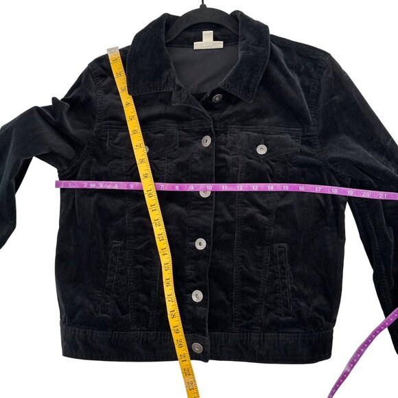 Style & Co Womens Black Corduroy Button Front Jacket Size S - Picture 5 of 9